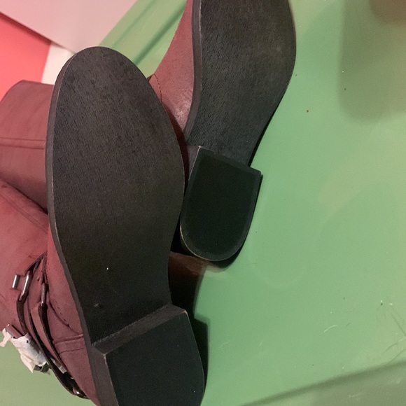 Brand new maroon black long high boots - Picture 7 of 7
